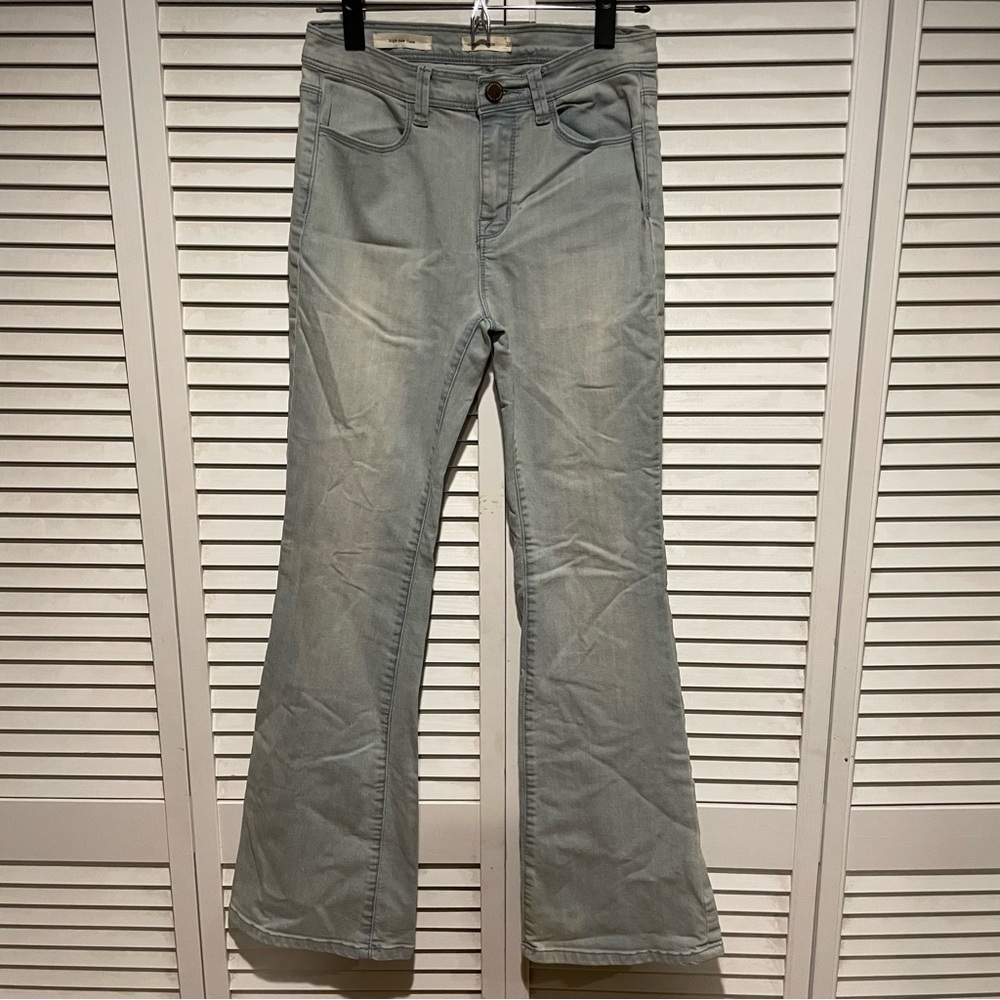 Silence + Noise High Rise Flare Light Wash Jeans